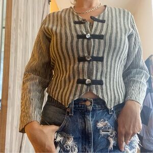 Vintage top with faux vest.